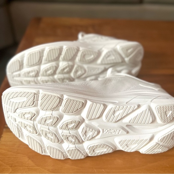 Hoka Clifton 10 Women’s All-White Athletic Sneakers - Picture 6 of 8